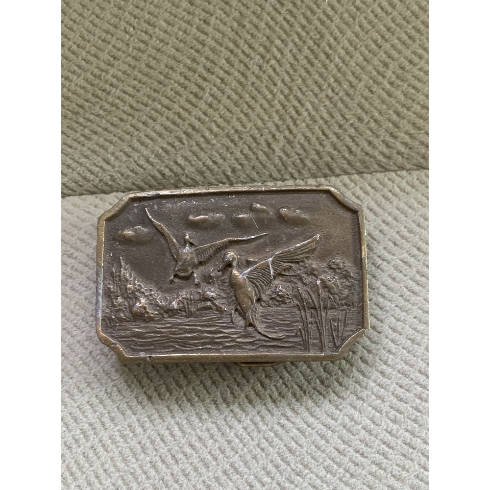 Brass Duck Hunting Decoy Belt Buckle - Picture 1 of 7